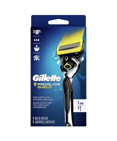 Gillette ProGlide Shield Mens Razor Handle + 1 Blade Refill Handle + 1 Refill