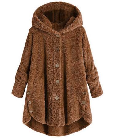 Shop Hanxiulin Women's Fleece Plush Jacket - Warm Zippered Hooded Winter Coat in Yellow | International Shipping Available - Buy Online on GoSupps.com