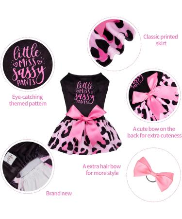 Shop Cuteebone Little Miss Sassy Pants Dog Leopard Dress - Stylish Dresses for Small Dogs & Puppies | Rosa Dog Clothing CVA15XXS-DE - Buy Online on GoSupps.com