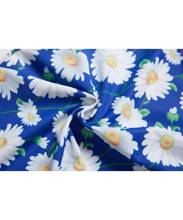 BONVERANO Baby Girls Swimsuit 9-12 Months | Long-Sleeve Zipper One Piece Swimwear | UPF 50+ Sun Protection | Daisy Pattern - Buy Online on GoSupps.com