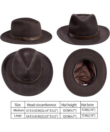 MIX BROWN Australian Wool Outback Cowboy Hat | Crushable Wide Brim Western Style | Coffee 7 3/8 - Buy Online on GoSupps.com