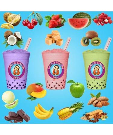 Strawberry Boba Tea Kit - Gift Box with Tea Powder, Tapioca Pearls & Straws | Buddha Bubbles Boba - Buy Online on GoSupps.com