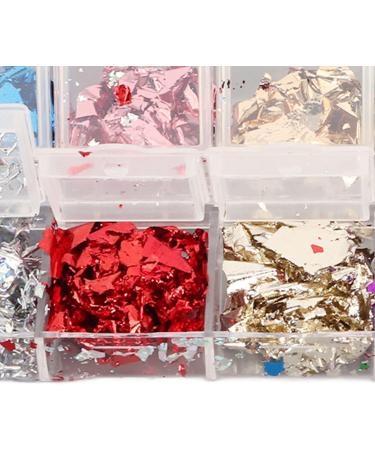 Nail Foil Flakes Sequin Set Nail Glitter Charm Ornaments Nail Art Decorations Glitter Accessories for DIY Craft Nail Art Design Manicure Decor - Buy Online on GoSupps.com
