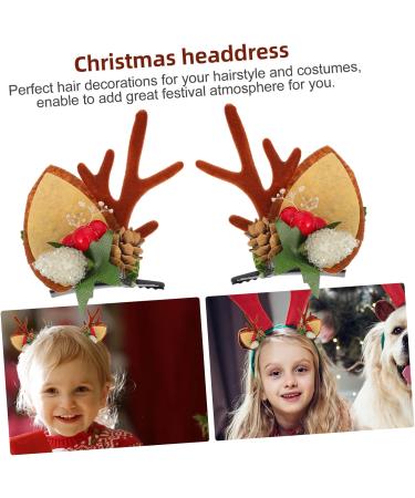 FRCOLOR Christmas Hair Decorations 3 Pairs Christmas Hair Clips Holiday Hair Accessories Reindeer Hair Clips Seasonal Hair Clips Hair Accessories for Kids s Alligator Clip Child Felt - Buy Online on GoSupps.com
