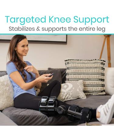 Vive ROM Knee Brace Hinged Immobilizer for ACL MCL PCL Injuries | Adjustable Orthosis for Men & Women | Post-Op Recovery Support & Rehab - Buy Online on GoSupps.com