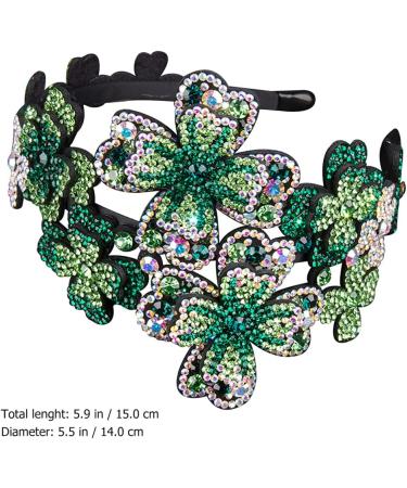 Lurrose Womens Headbands Flapper Headband 1920s Headpiece Rhinestone Headband for Women Womens Headband Green - Buy Online on GoSupps.com