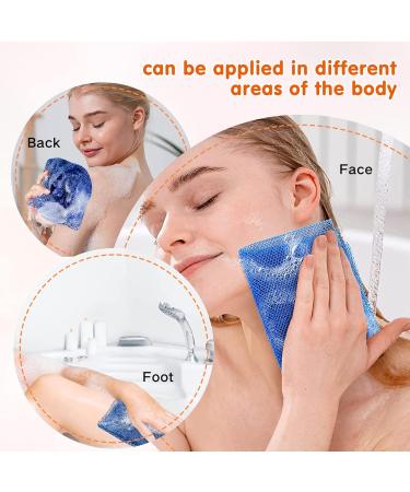 3 Pcs African Exfoliating Net African Net Sponge 80x30cm Long African Shower Sponge Body Sponge Exfoliating Sponge for Men and Women Deep Cleaning(Purple Pink Blue) - Buy Online on GoSupps.com