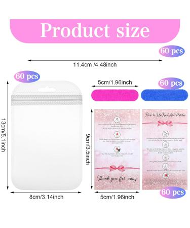 240 Pcs Press on Nail Packaging Set with Mini Nail Files, Cuticle Sticks, Application Cards, Resealable Bags - Pedicure Tools Included - Buy Online on GoSupps.com