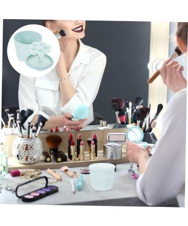minkissy cleanser makeup brush make up brush cleaner pad make up sponge cleaner make up brush cleaning pad brush cleaner mat detergent Storage rack cleaning box pp washer self made - Buy Online on GoSupps.com