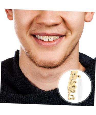 FRCOLOR Hip Hop Six Stands Gold Plated Water Drop Brackets Drop Bottom Teeth Caps Teardrop Bottom Teeth Cap Hip Hop Teeth Cap Teardrop Mouth Teeth Caps Teardrop Grill Cap Copper Golden 1 - Buy Online on GoSupps.com