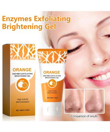 Orange Enzymes Exfoliating Brightening Gel 60g Gentle Pore Cleansing for Dull & Blemish-Prone Skin With Niacinamide & Protease - Buy Online on GoSupps.com