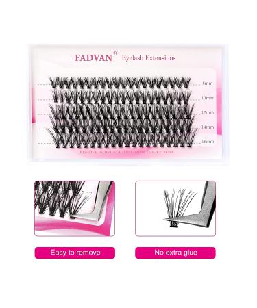 DIY 3D Effect Melt Flare Lashes Extension - 30 Roots D Curl 8-16mm Mix Tray - Reusable False Lashes - Natural Individual Lashes - 30P-Cluster 0.07-D - Buy Online on GoSupps.com