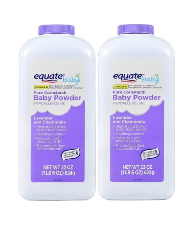 Pure Cornstarch Baby Powder with Lavender and Chamomile (2 Pack)