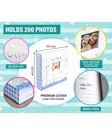 Baby Photo Album - Holds 200 6x4 Photos, Memo Slip-in Design - Buy Online on GoSupps.com