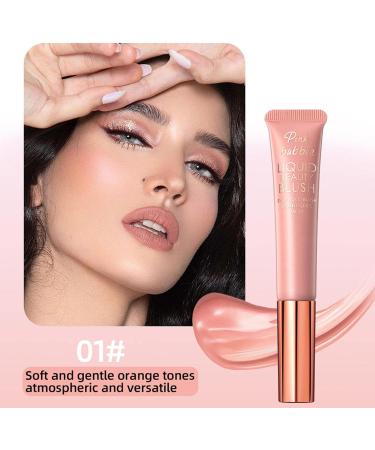 REMEK Liquid Face Blush - Lightweight Blendable Stick | Multipurpose Matte Liquid Blush for Highlighting Cheeks Lips Neck Clavicle and Legs 1# - Buy Online on GoSupps.com