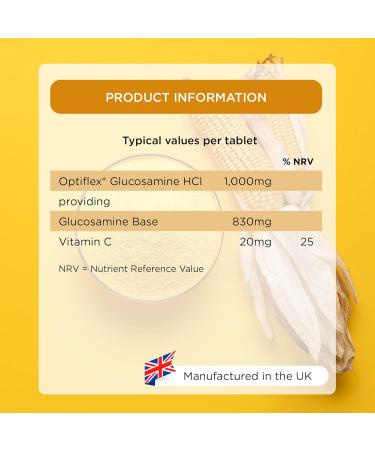 Healthspan Optiflex Glucosamine 1000mg with Vitamin C | Joint Health | 40% More Glucosamine | Sustainably Sourced | Vegan | 160 Tablets - Buy Online on GoSupps.com