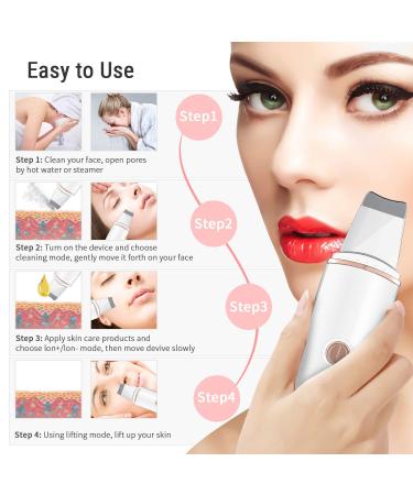 Skin Scrubber and Spatula Set with 4 Modes | Pore Cleanser, Blackhead Remover, Exfoliator | Includes 4 Acne Removal Tools - Buy Online on GoSupps.com