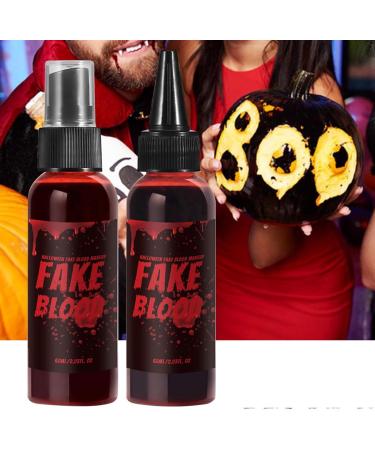  G n rique Washable Artificial Blood for Halloween 60ml Realistic Special Effects Makeup - Safe Moisturizing Liquid Versatile Splash Makeup for Teaching Outdoor Theater Parties Cosplay Photography - Buy Online on GoSupps.com