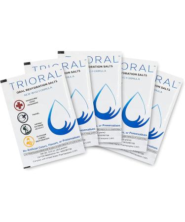 TRIORAL Oral Rehydration Salts ORS - 15 One Liter Packets, WHO New Formula - Electrolyte Replacement for Food Poisoning, Hangovers, Diarrhea - Buy Online on GoSupps.com