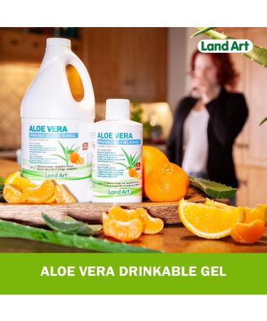 Pure Aloe Vera Drinkable Gel Orange-Tangerine 1.5L - for Heartburn Relief & Acid Reflux - Cold-Processed - from Organic Fresh Leaves - Made in Canada - Buy Online on GoSupps.com