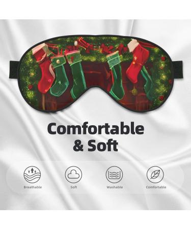 Merry Christmas Soft Sleep Eye Mask | Breathable Eye Patch for Women | Ideal for Travel & Relaxation - Buy Online on GoSupps.com
