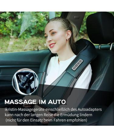 Ikristin 3D Neck Massage Device with Heat - Shiatsu Massager for Pain Relief in Neck Back & Waist | Family-Friendly - Buy Online on GoSupps.com