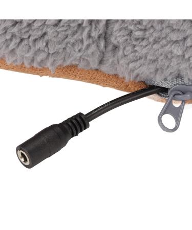 USB Foot Warmer - Plush Warm Shoes for Cold Winter | Soft & Relaxing Relief from Foot Stiffness (Gray) - Buy Online on GoSupps.com