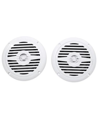 Pair Rockville MS525W 5.25" 400 Watt Waterproof Marine Boat Speakers 2-Way White White Speakers