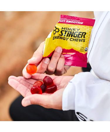 Honey Stinger Organic Energy Chew Variety Pack - Fruit Smoothie, Pomegranate Passionfruit, Cherry Blossom - Gluten-Free, Caffeine-Free - Sports Nutrition for All Exercises - 1.8 oz (Pack of 9) - Buy Online on GoSupps.com