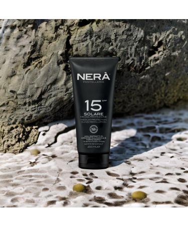 NERA Pantelleria SunShield SPF 15 Emollient Sun Protection Cream 200ml: Medium Protection Water-Resistant Nourishing Vitamin Enriched Anti-Aging. Complete UVA/UVB Defense Sunscreen - Buy Online on GoSupps.com