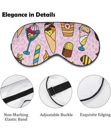 Ice Cream Sleep Mask - Adjustable Strap, Blocks Light, Perfect for Travel - Men and Women - Buy Online on GoSupps.com