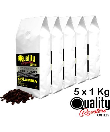 Quality Roasters Coffees. Natural Coffee Beans. Dark Roast. 100% Arabica. Single Origin Colombia. Hand Roasted. Dark Roast. (5000.00 Grams) - Buy Online on GoSupps.com