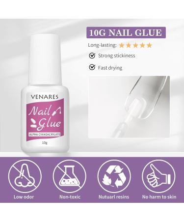 Venares 500 Pcs Extra Short Almond Soft Gel Nail Tips Set - Pre-Polished 12 Sizes Includes Glue for Gel Nails - Buy Online on GoSupps.com