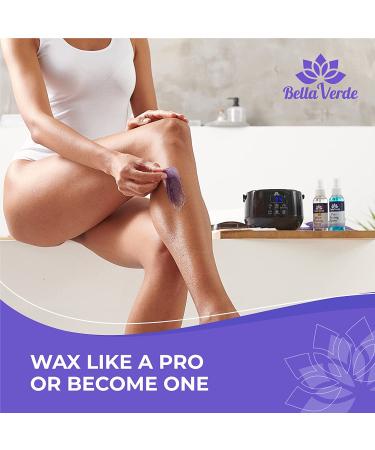 Bella Verde Waxing Kit - Home Wax Kit for Women and Men with LED Display - Includes 5 Packs of Wax Beads, Wax Warmer, Pre & Post Wax Spray, Wax Pot, 20 Wood Sticks - Hard Wax Beans for Brazilian Body, Legs, Eyebrows, Face, Lips, and Armpits - Buy Online on GoSupps.com