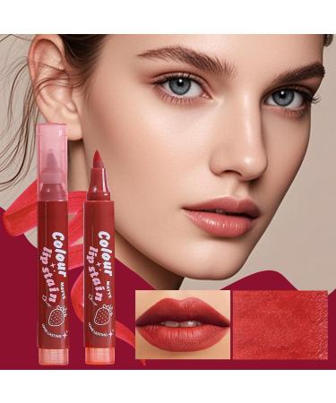 Lipstick Highlighter Matte Red Tinted Applicator Smudge Resistant Long Lasting Tinted Lip Color for Women and Girls - Buy Online on GoSupps.com
