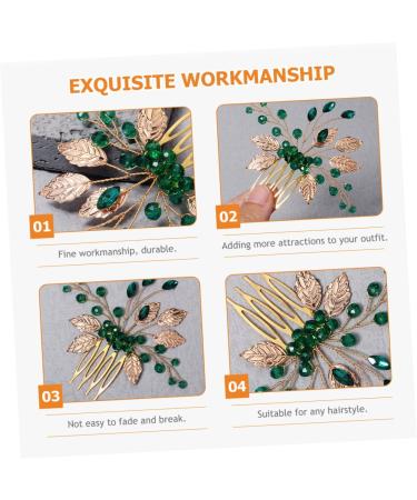 FRCOLOR Bridal Crystal Hair Comb Wedding Hair Accessories Crystal Flower Hair Comb Bridal Accessories Hair Accessories Tiara Wedding Hair Comb Wedding Bridal Hair Comb Wedding Hair Comb Set of 2 - Buy Online on GoSupps.com