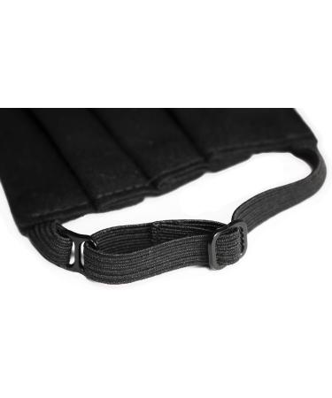 Leschi Washable Face Mask with Nose Bracket | Breathable Fabric Mask for Men & Women | Black Cotton Mouth-Nose Cover - 1 Piece - Buy Online on GoSupps.com