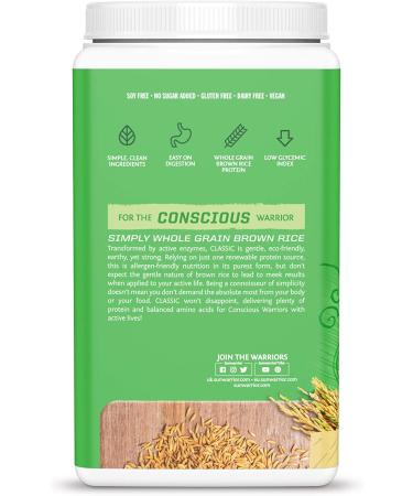 Sunwarrior Classic Vegan Sprouted Brown Rice Protein Powder - Vanilla (750g  1.65lbs) - Plant-Based Protein - Buy Online on GoSupps.com