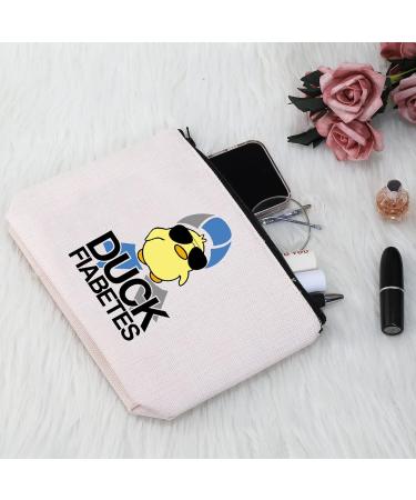 Diabetes Awareness Makeup Bag - Duck Fiabetes Design | Insulin Cosmetic Bag for Diabetics | Type 1 & 2 Support Gift - Buy Online on GoSupps.com