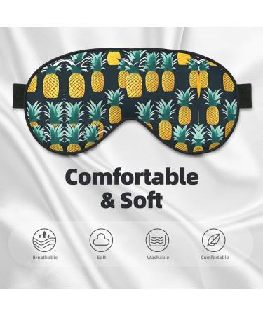 Buy SSIMOO Pineapple Print Double-Sided Eye Mask | Soft Light Blocking Eye Mask for Enhanced Sleep Quality - International Shipping Available - Buy Online on GoSupps.com