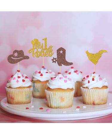 24Pcs My 1st Rodeo Cupcake Toppers Cowboy Cowgirl 1st Birthday Cupcake Toppers Boots Hats Western Themed Cupcake Dessert Decor Fiesta Baby Shower Party Decorations - Buy Online on GoSupps.com