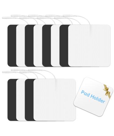 Extra Large Tens Unit Replacement Pads 4'' x 4 (12 Pcs) with Pad Holder Reusable and Self-Stick Electrodes TENS Pads Compatible with AUVON TENS 7000 EMS Machine (Latex-Free and NonIrritating) - Buy Online on GoSupps.com