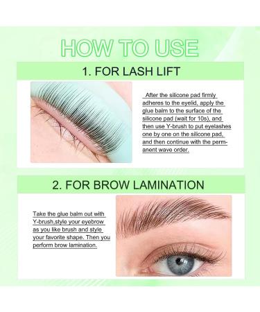 2023 Lash Lift Glue Balm 2 in 1 Adhesive for Eyelash & Brow Lamination - 0.35oz Professional Grade Salon Apple Scented Green-Apple - Buy Online on GoSupps.com