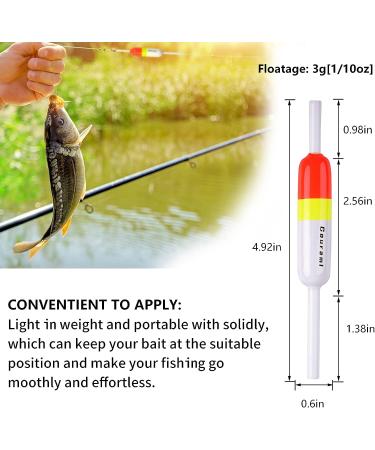 Gourami Slip Bobbers Kit - Slide Float with Bobber Stops - 8pcs Balsa Wood Floats for Crappie, Panfish, Walleyes - Buy Online on GoSupps.com