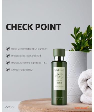 COSTOK Timeless TECA Drop Ampoule 50ml with Centella Asiatica Extract TECA Technology Hypoallergenic Soothing Hydrating Facial Serum for Sensitive Skin - Buy Online on GoSupps.com