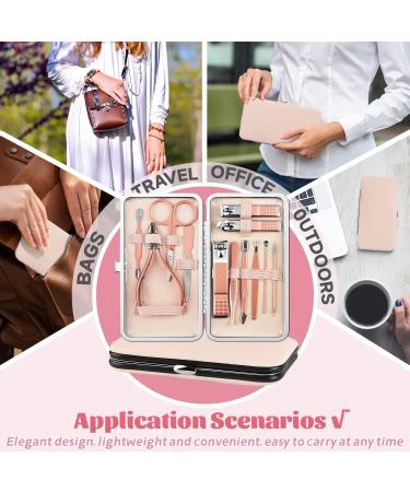 HBBLIE 12-Piece Stainless Steel Manicure Set for Women/Men - Professional Pedicure Kit and Nail Clippers - Portable Travel Grooming Tools - Buy Online on GoSupps.com