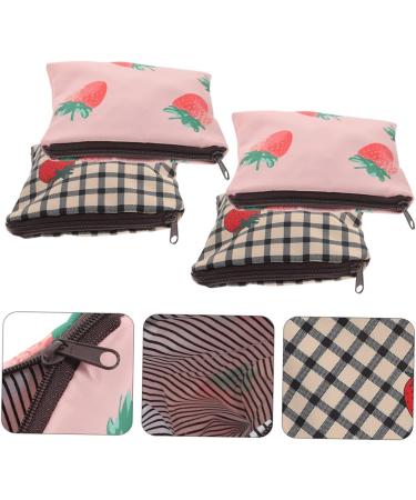 Healifty Menstrual Pad Bag 4pcs Napkin Storage Bag - Cartoon Driver License Student Polyester Tampons Storage Pouch - Assorted Color 1 Count - Buy Online on GoSupps.com