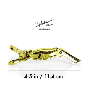 The Hair Shop Metallic Shark Clip | Enhanced Croc Alligator Grip Clip (Gold) - 4 Pack | Professional Sectioning Tool for Women | US Patented - Salon Quality Made in Korea - Buy Online on GoSupps.com