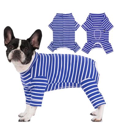 Axcimond dogs one -divider long -sleeved dogbody after op for small medium -sized dogs op body dog castration bitch male puppy pajama body dog after op wound protection anti -leak dog cone alternative m blue