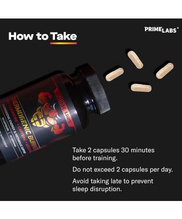Prime Labs Thermogenic Fat Burner for Men - Weight Loss Supplement - with L-Carnitine Caffeine & Green Tea - Thermogenic Energy & Metabolic Support - Third-Party Tested Made in The USA - 60 Count - Buy Online on GoSupps.com